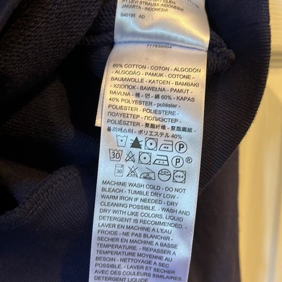 Levi’s Sweatshirt Navy Blue White 1X - Picture 5 of 8